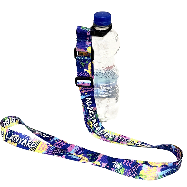 Adjustable bottle holder lanyard